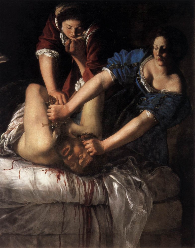 “Giuditta che decapita Oloferne”, door Artemisia Gentileschi. Olie op canvas. ca. 1612-1613. Te bezichtigen in het Museo Capodimonte te Napels.