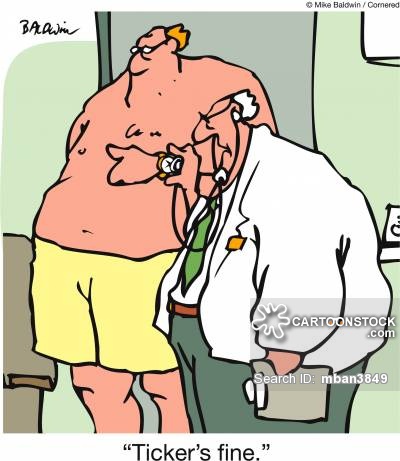 Cartoon polspalpatie bij de arts