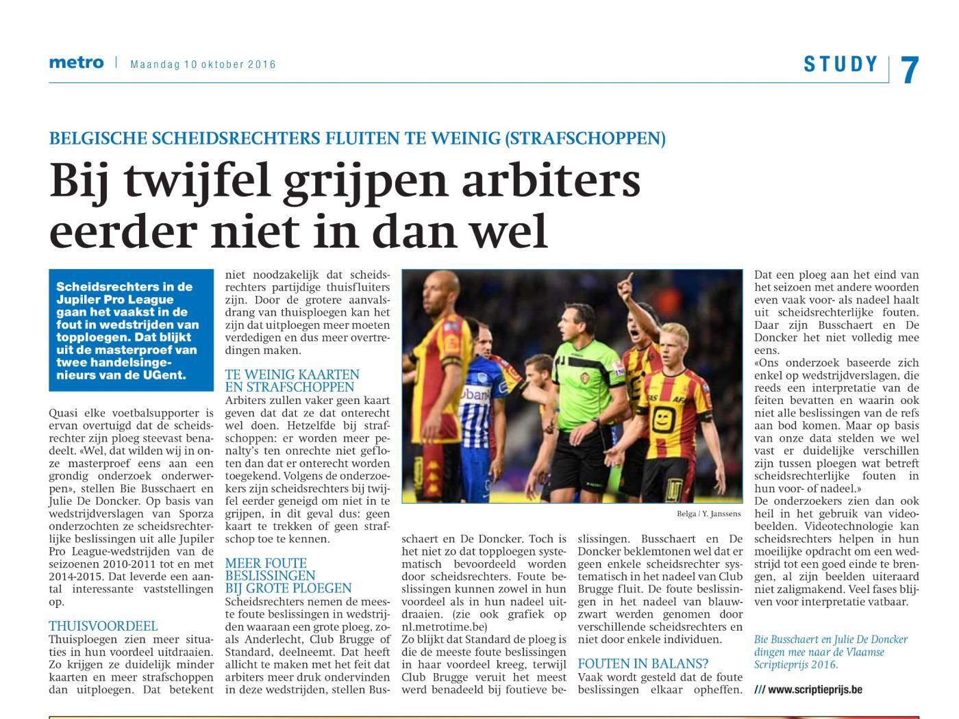 Metro voetbal