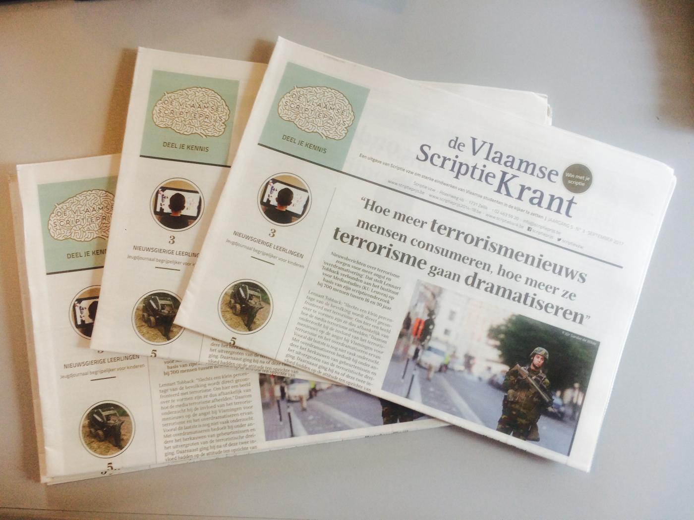 De laatste editie van de Vlaamse ScriptieKrant is uit!