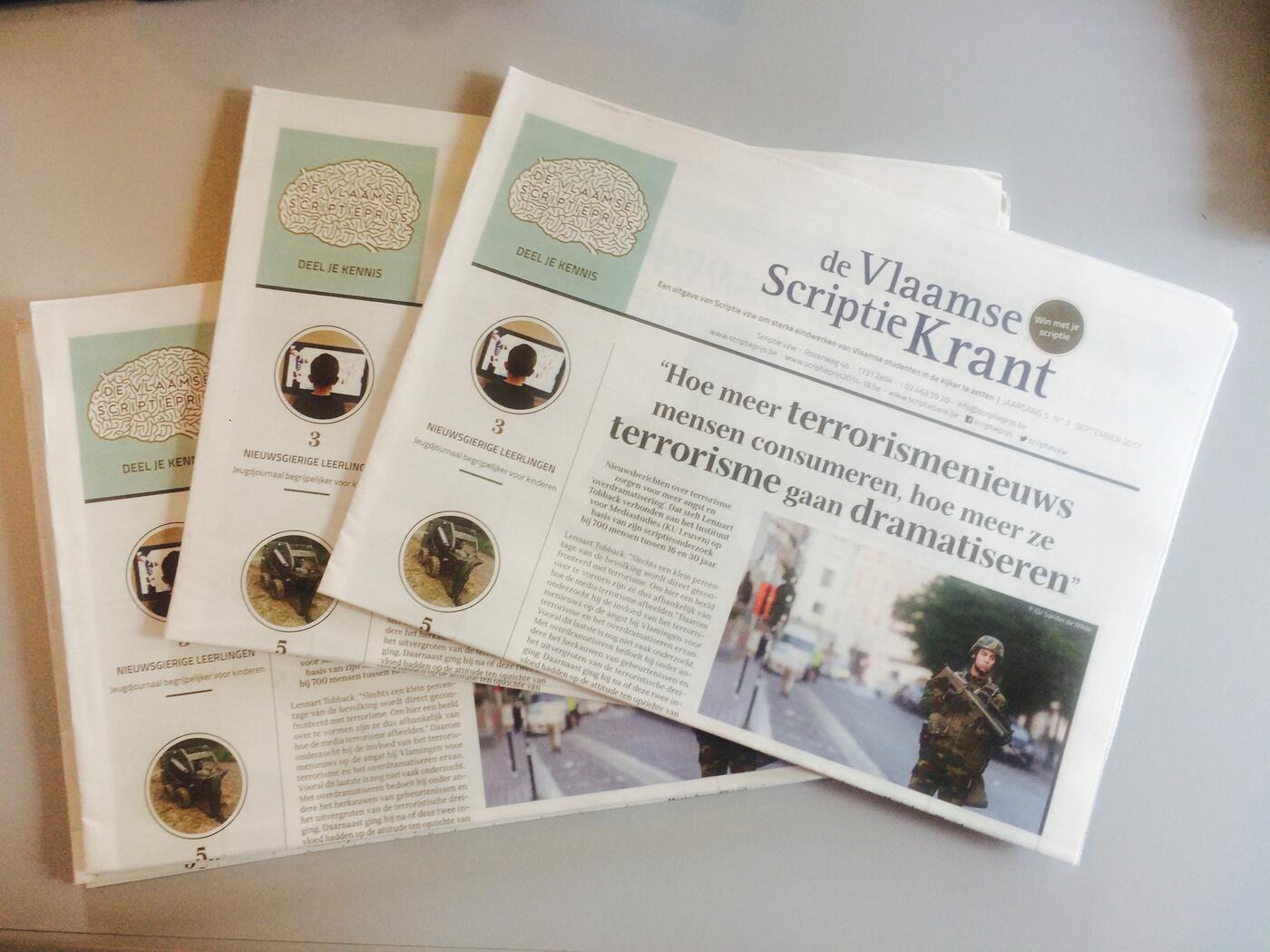 De laatste editie van de Vlaamse ScriptieKrant is uit!