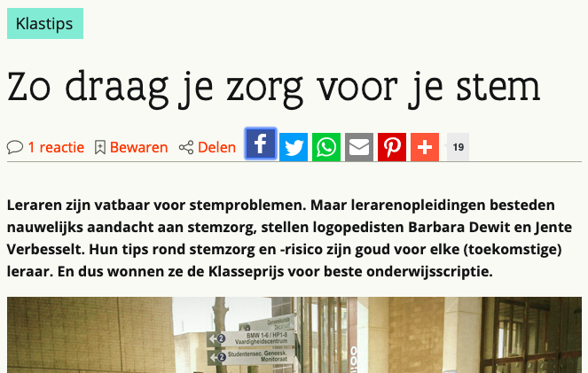 stemproblemen bij leerkrachten