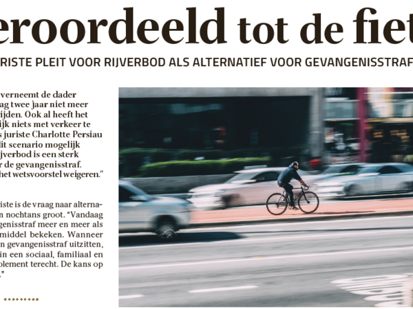 Juriste ugent pleit voor rijverbod als alternatief voor gevangenisstraf