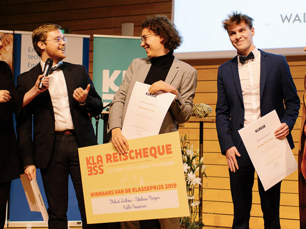 Klasseprijs 2019 gaat naar Thibaut Duthois, Nikolaas Mergan & Robbe Pessemier 