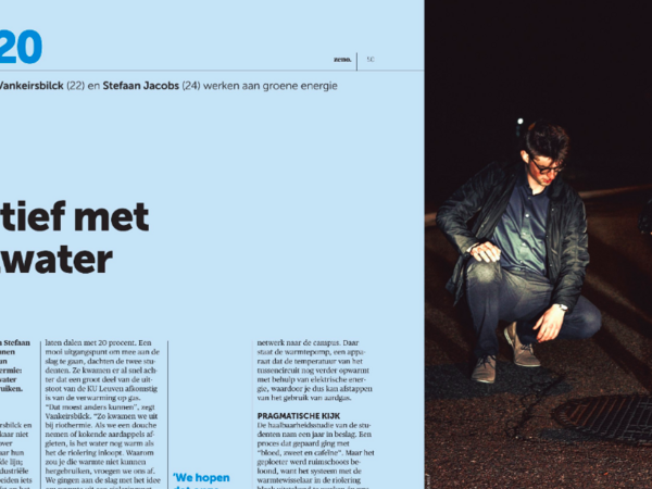 Creatief met rioolwater in De Morgen