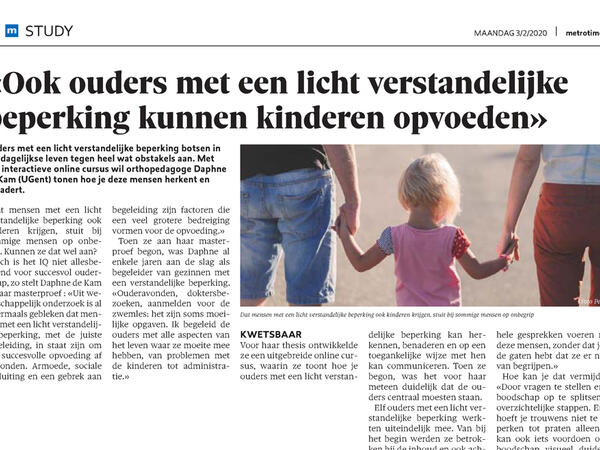 “Ook ouders met een licht verstandelijke beperking kunnen kinderen opvoeden”